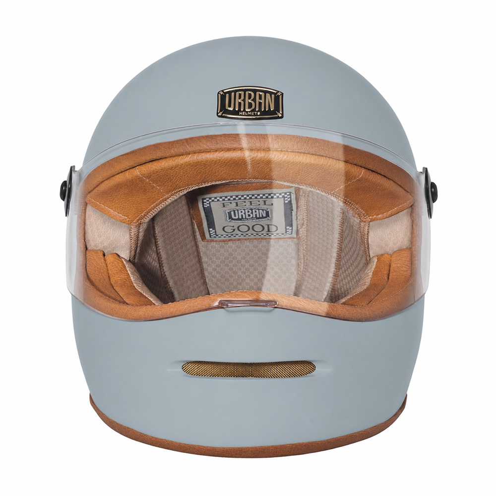 Capacete Urban Bigbore S Camel Leather Gelo
