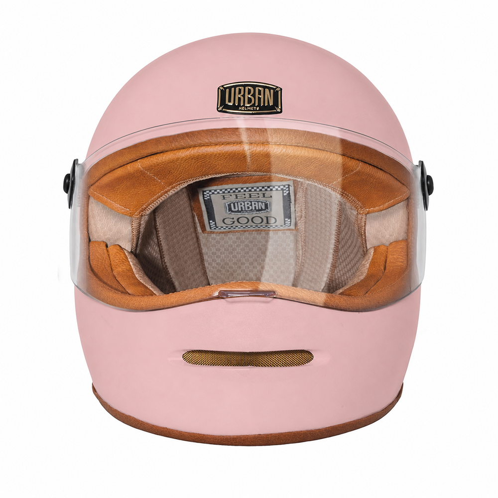 Capacete Urban Bigbore S Camel Leather Rose