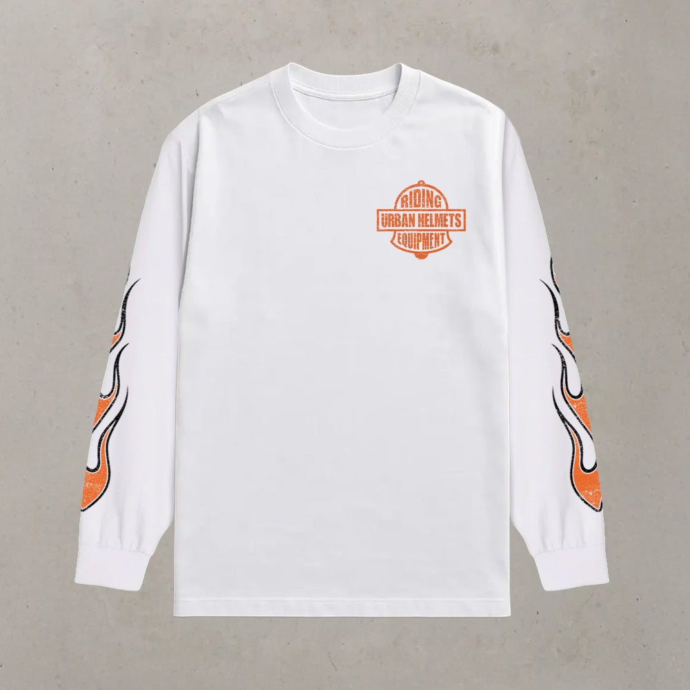 Camiseta Urban White Manga Longa Riding Is Life