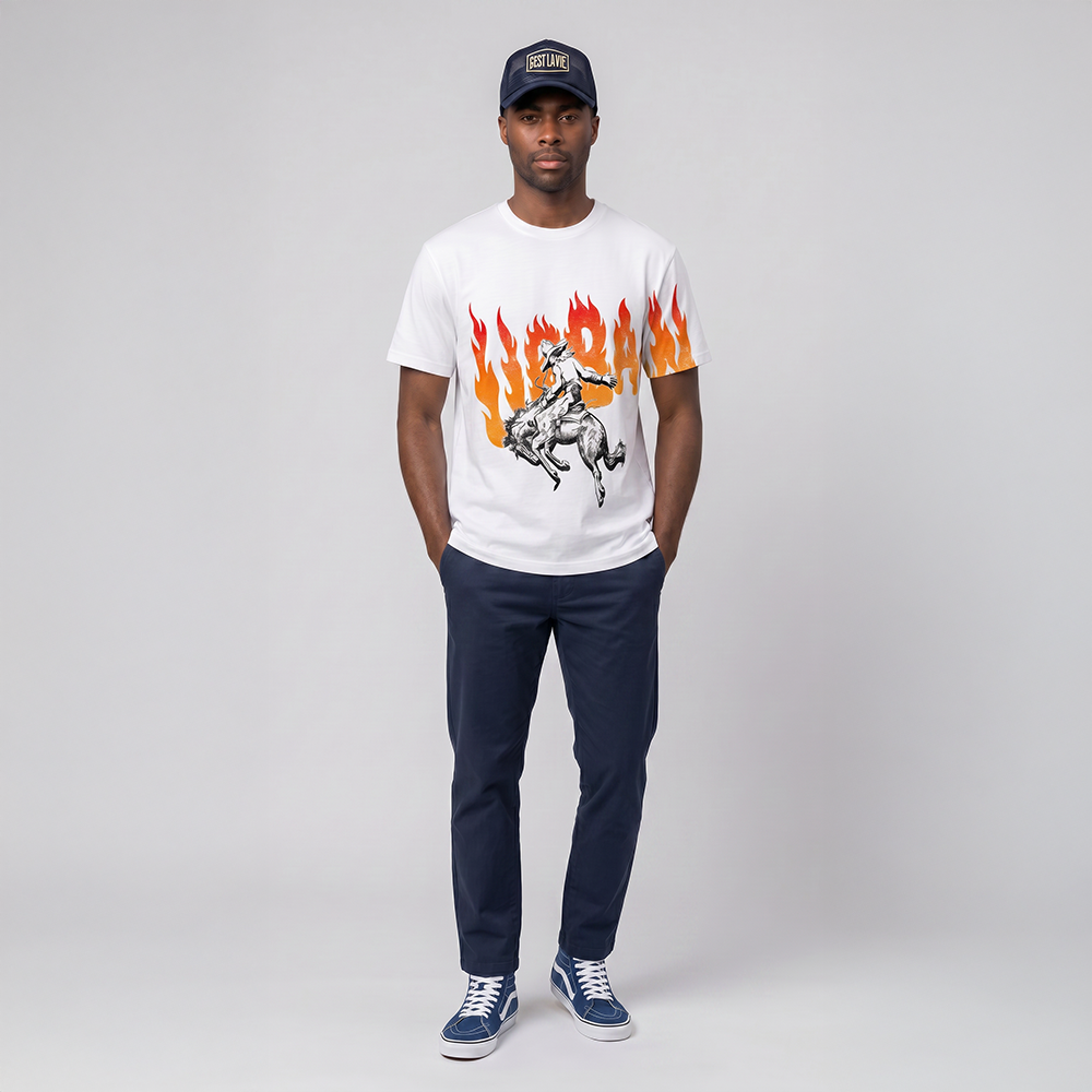 Camiseta Urban White Fire Horse