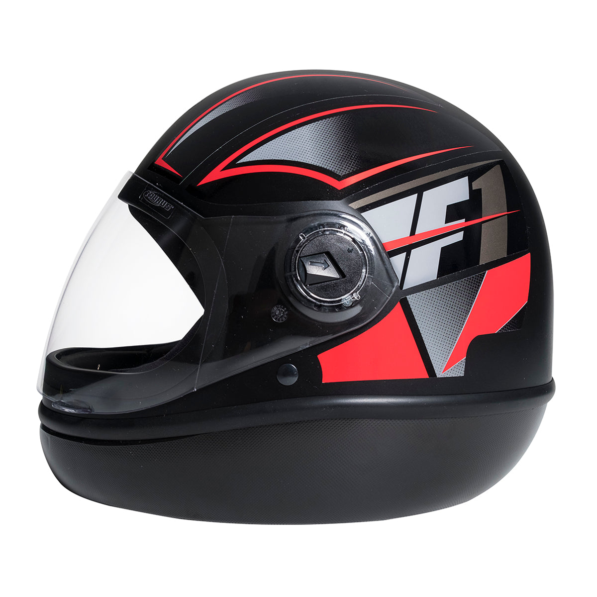Capacete Fórmula 1 Neo Preto Fosco Vermelho