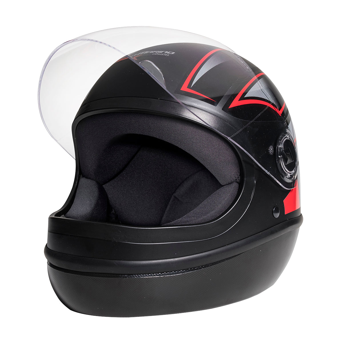 Capacete Fórmula 1 Neo Preto Fosco Vermelho