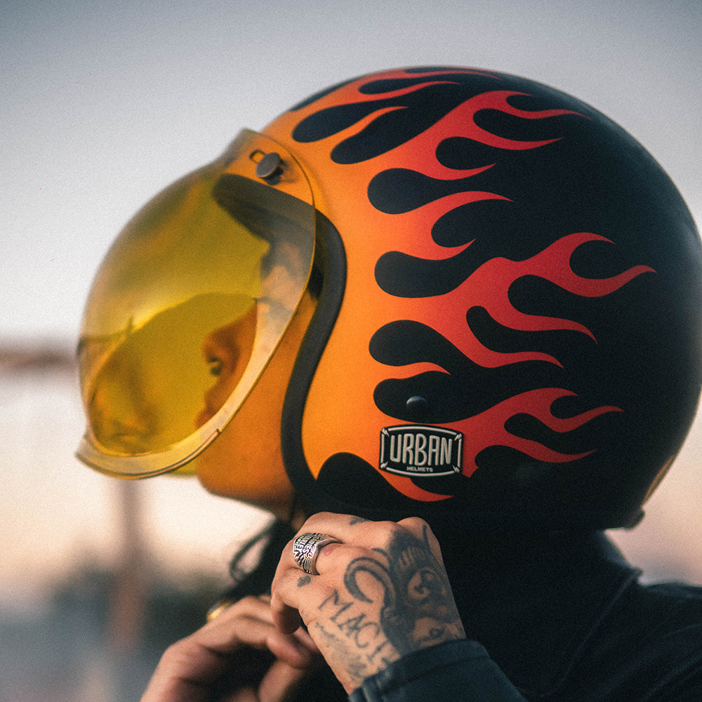 Capacete Urban Tracer On Fire Preto