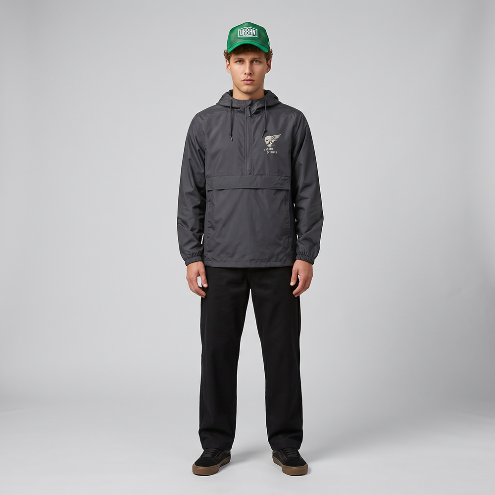 Windbreaker Urban Black Rock Skull