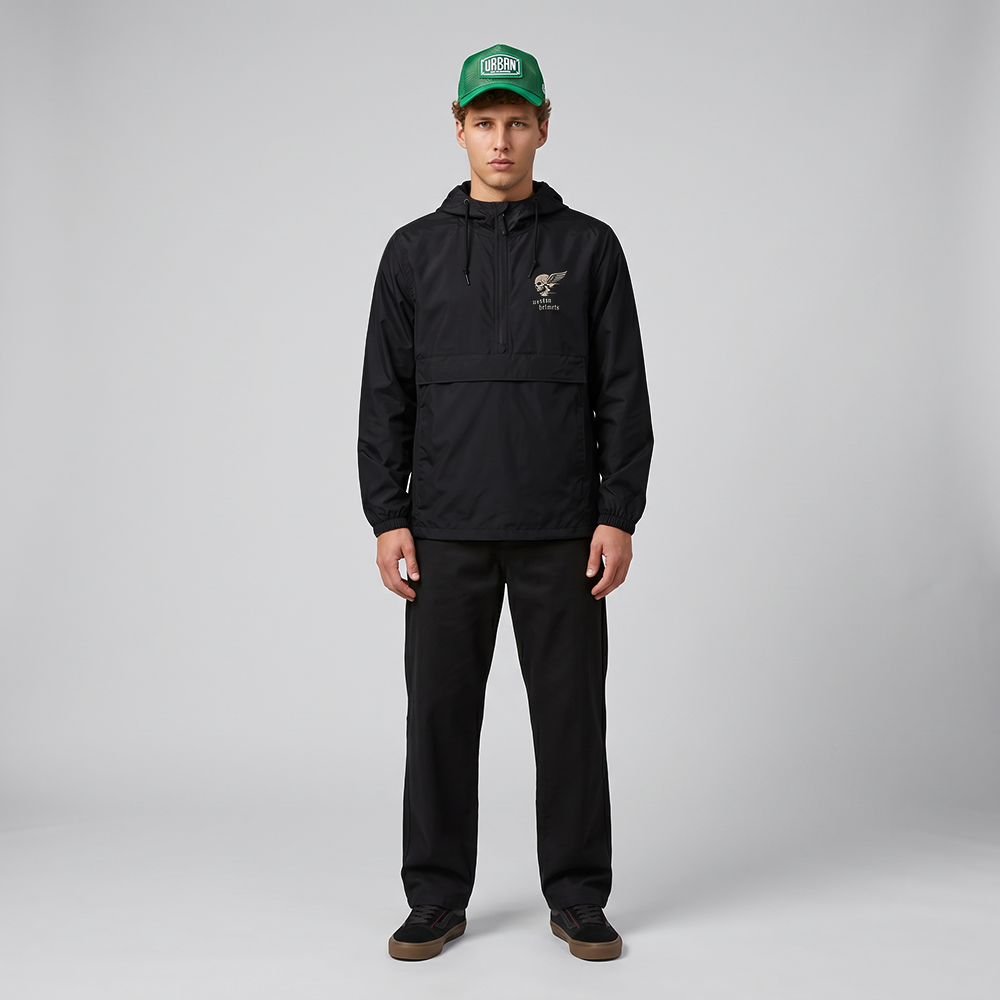 Windbreaker Urban Black Rock Skull