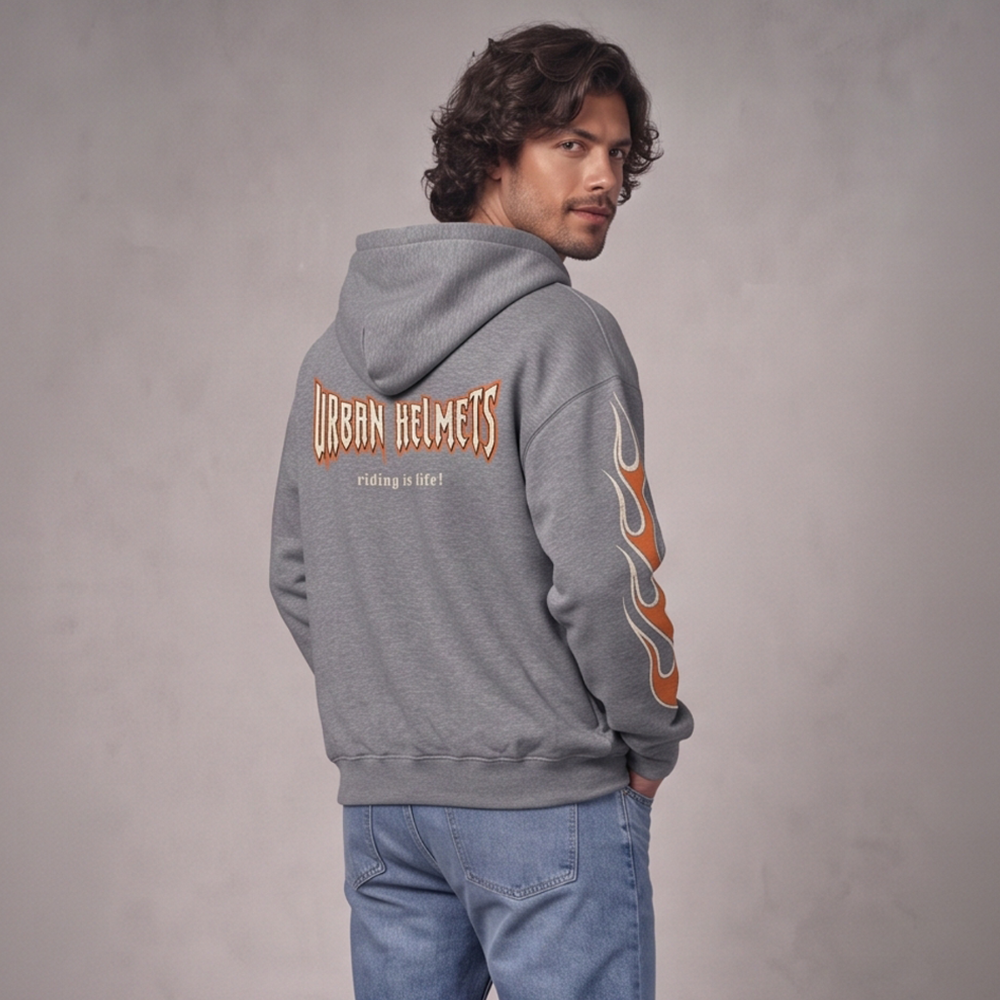 Casaco Urban Hoodie Gray Rocky Skull