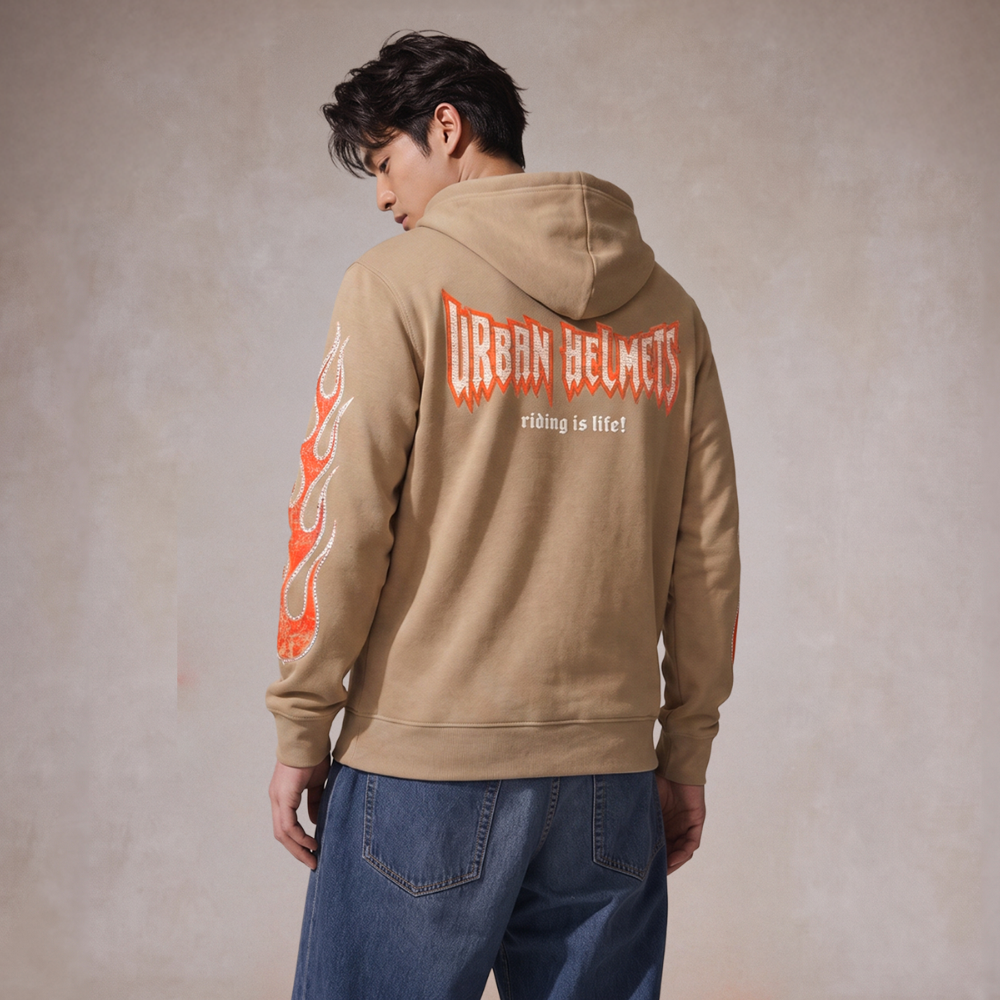 Casaco Urban Hoodie Caramel Rock Skull