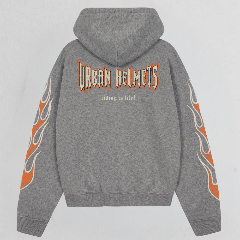 Casaco Urban Hoodie Gray Rocky Skull