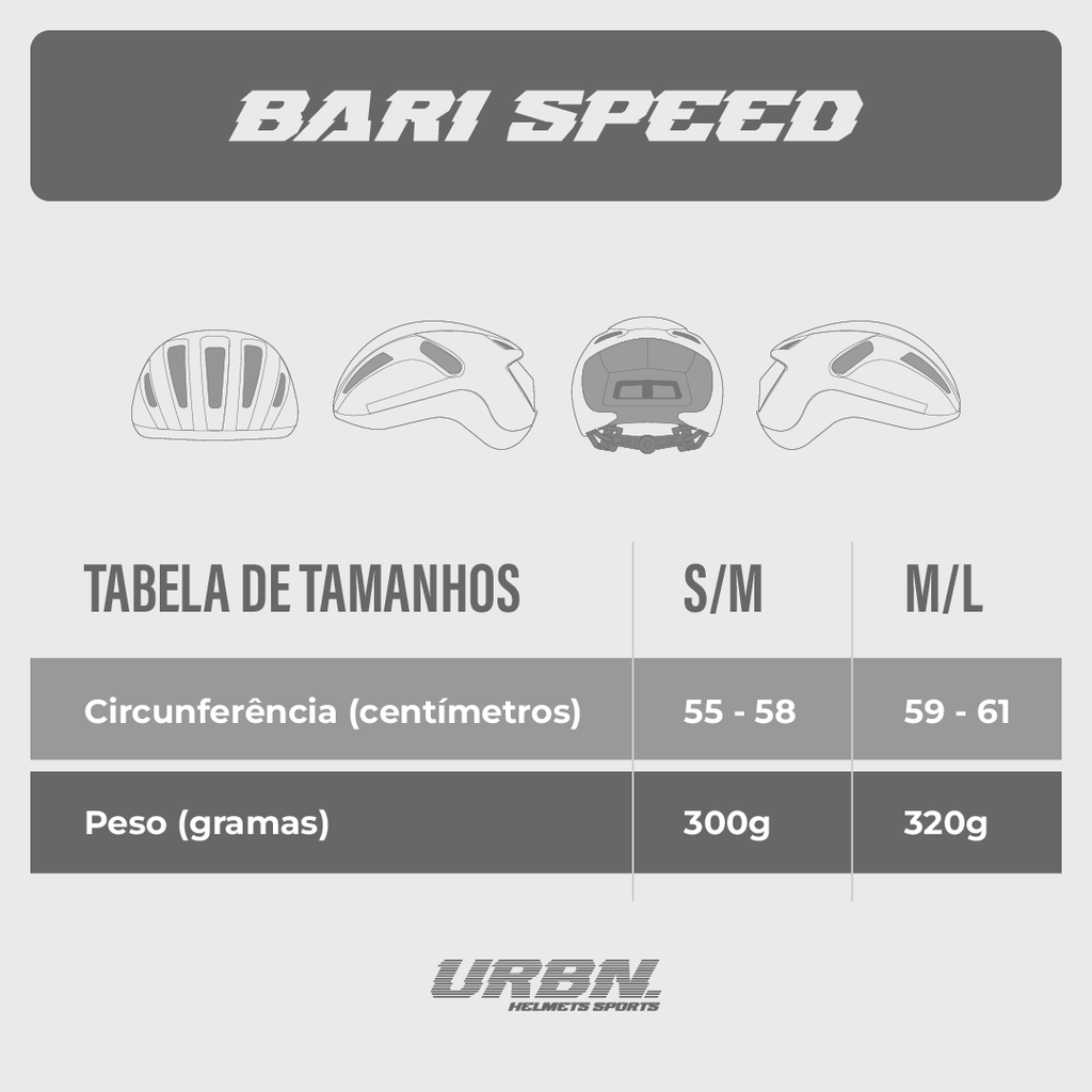 Capacete Urban Sports Bari Speed Off-White