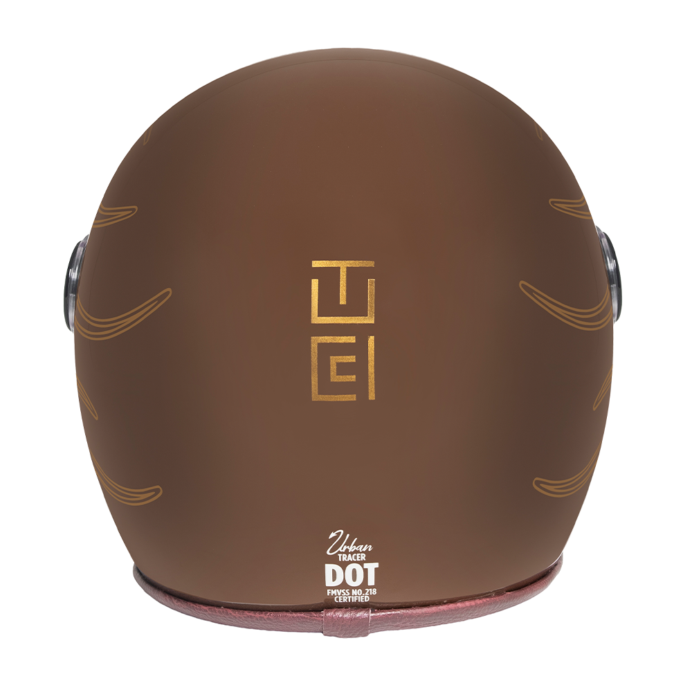 Capacete Urban Tracer S Tucci Flames Marrom